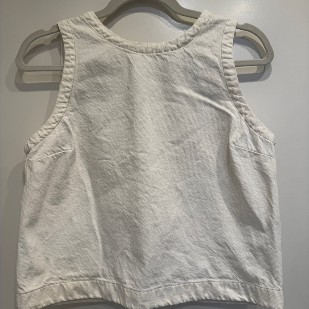 Abercrombie & Fitch White Denim Tank Top